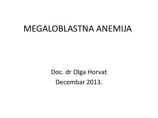 megaloblastna anemija