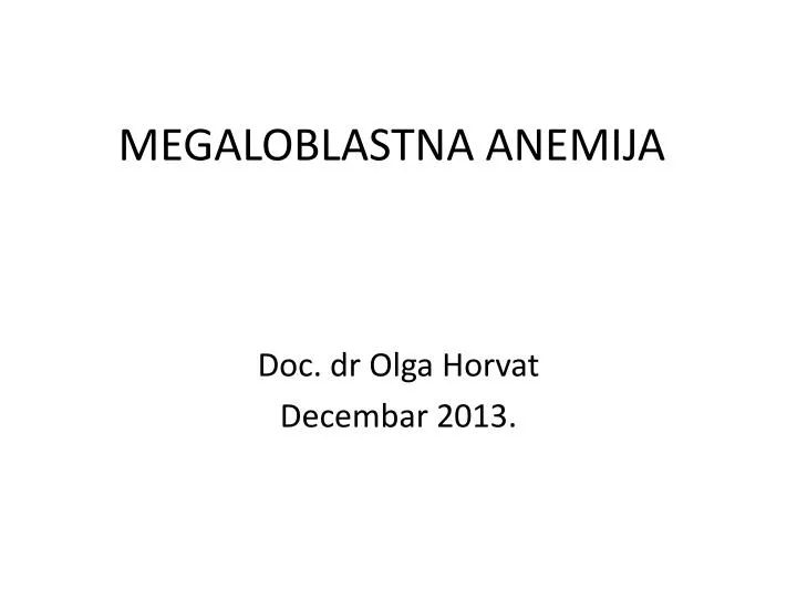 megaloblastna anemija