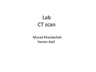 Lab CT scan