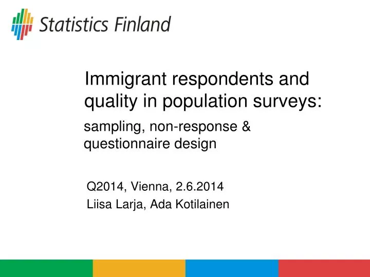 immigrant respondents and quality in population surveys