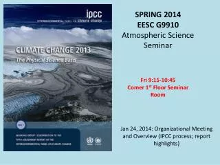 SPRING 2014 EESC G9910 Atmospheric Science Seminar