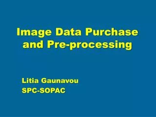 Image Data Purchase and Pre-processing