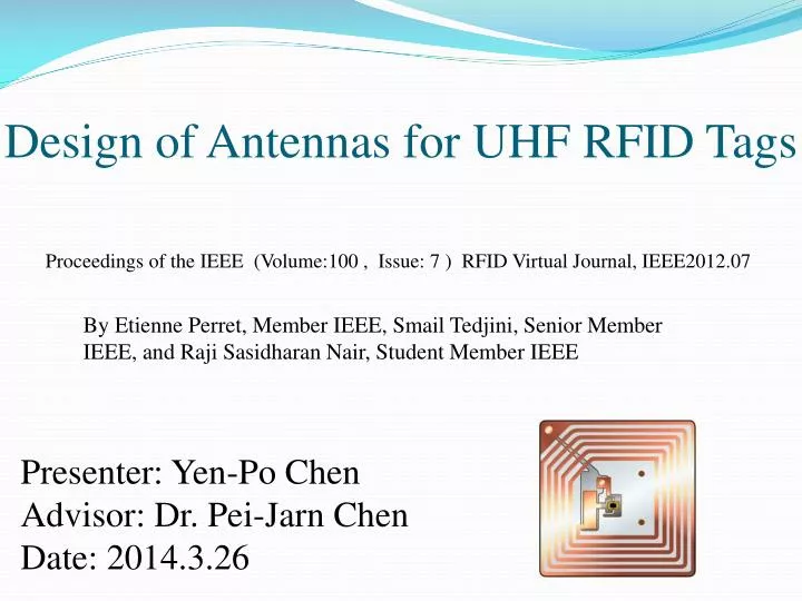 design of antennas for uhf rfid tags