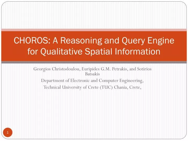 choros a reasoning and query engine for qualitative spatial information