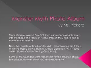 Monster Myth Photo Album