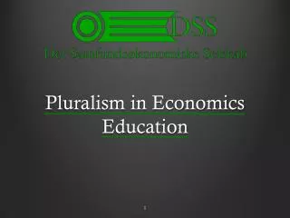 Pluralism in Economics Education
