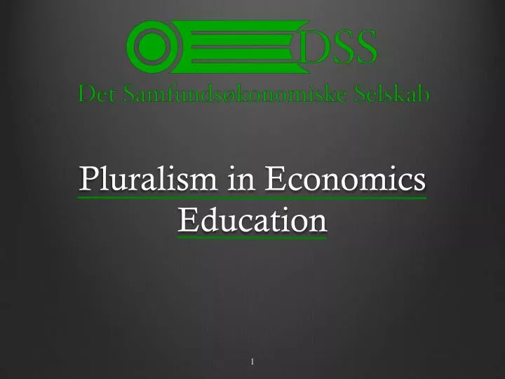pluralism in economics education