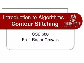 Introduction to Algorithms Contour Stitching
