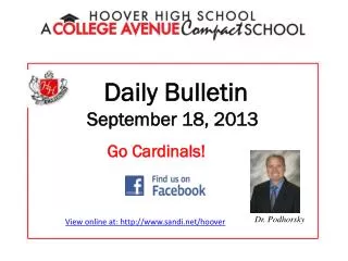 Daily Bulletin September 18, 2013