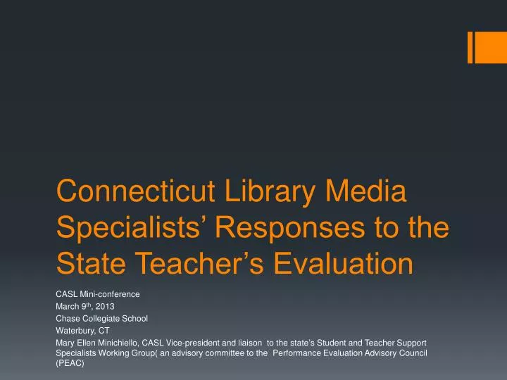 connecticut library media specialists responses to the state teacher s evaluation