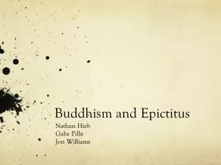Buddhism and Epictitus