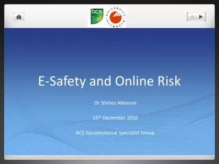 E-Safety and Online Risk