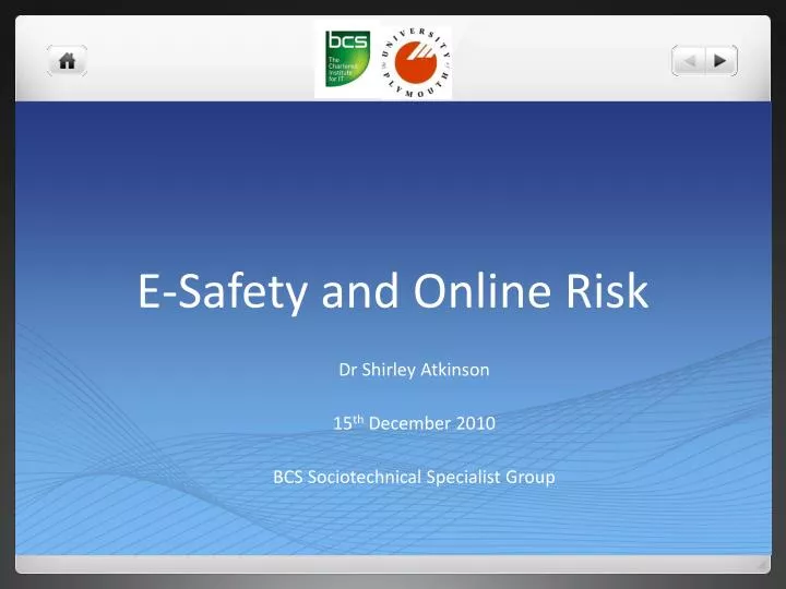 e safety and online risk