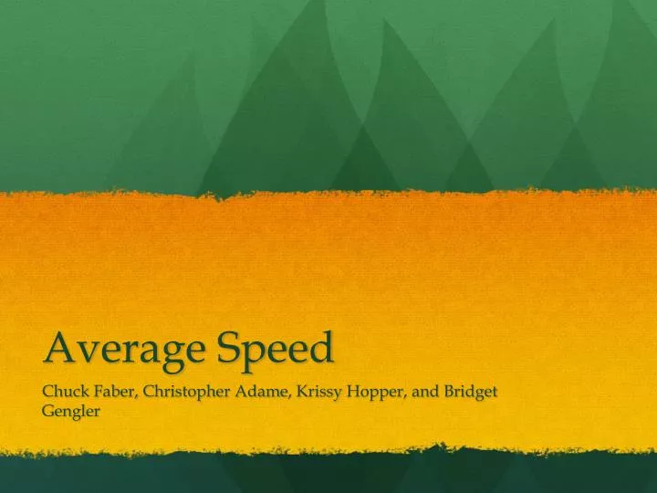 average speed
