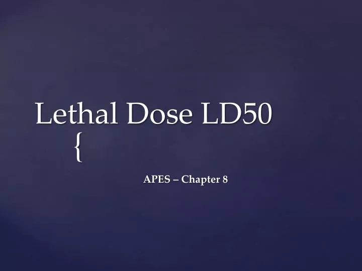 lethal dose ld50