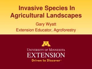 Invasive Species In Agricultural Landscapes