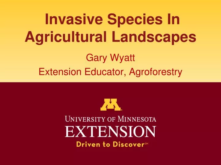 invasive species in agricultural landscapes