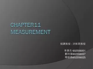 Chapter11 Measurement