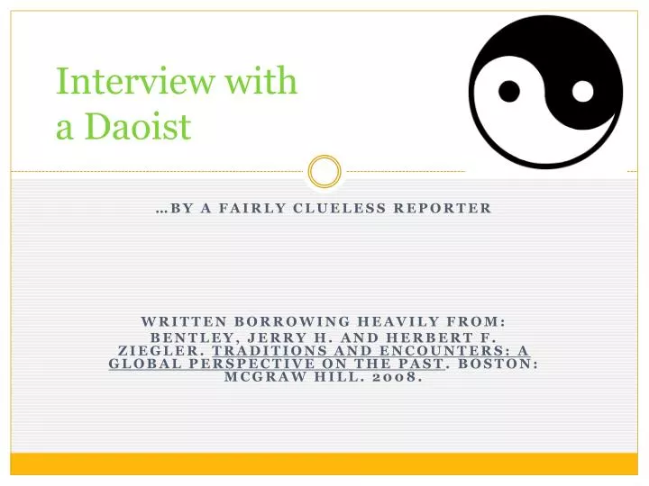 interview with a daoist