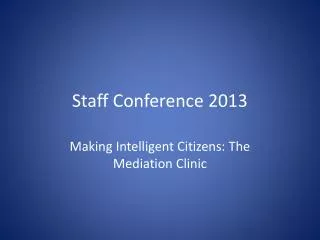 Staff Conference 2013