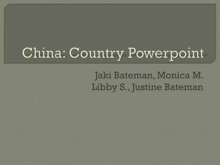 china country powerpoint