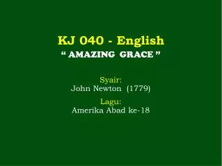 KJ 040 - English