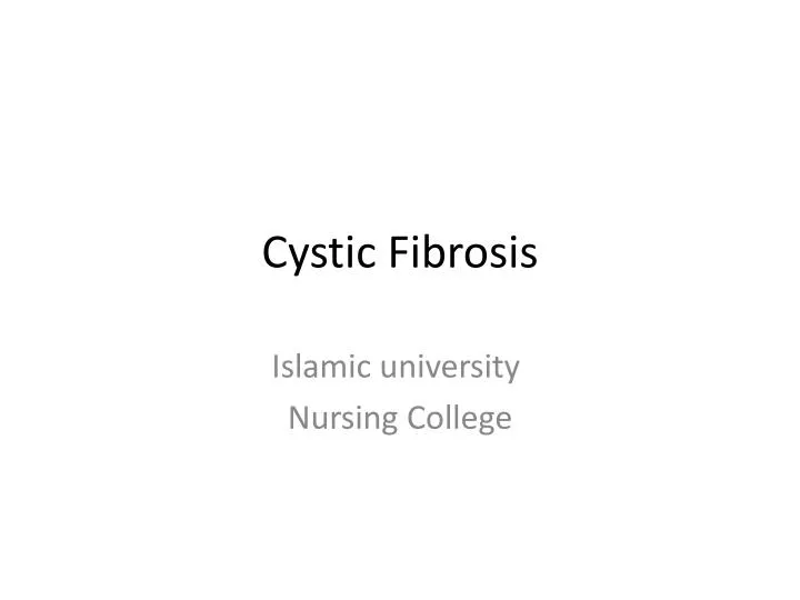 cystic fibrosis