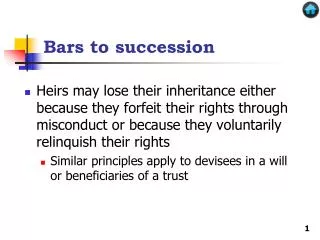 Bars to succession