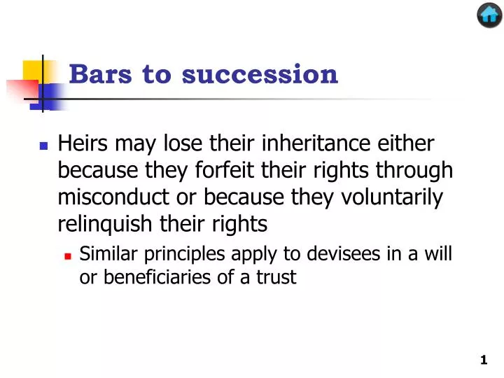 bars to succession