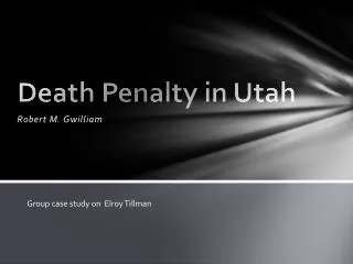 Death Penalty in Utah