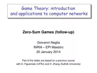 Game Theory: introduction and applications to computer networks
