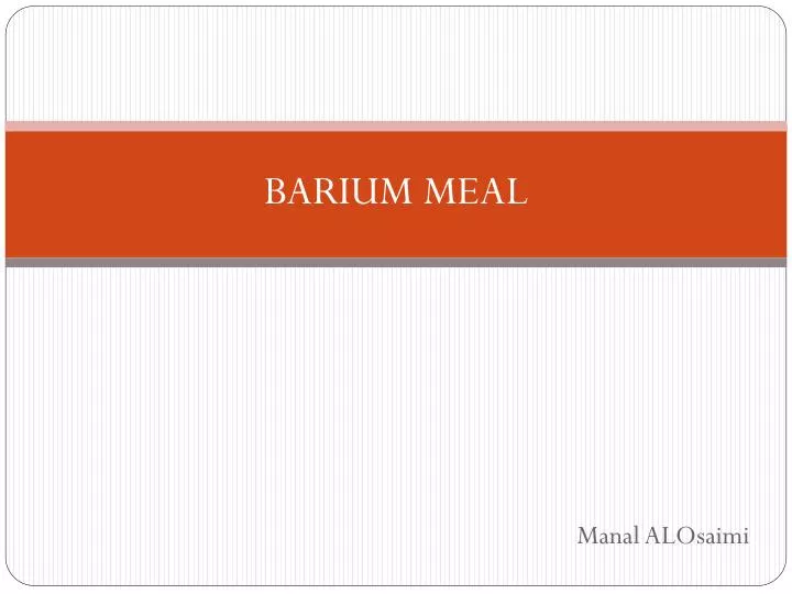 barium meal