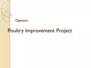 Poultry Improvement Project