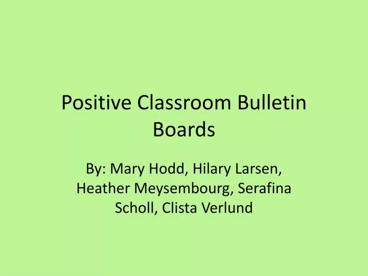 positive classroom bulletin boards