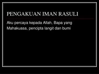 pengakuan iman rasuli
