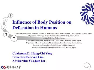 Influence of Body Position on Defecation in Humans