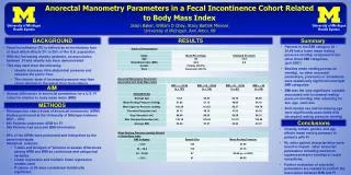 Anorectal Manometry Parameters in a Fecal Incontinence Cohort Related to Body Mass Index