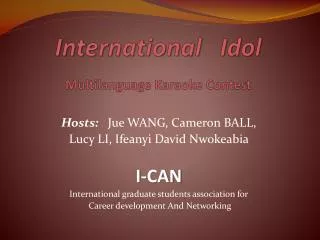International Idol Multilanguage Karaoke Contest