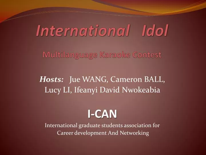 international idol multilanguage karaoke contest