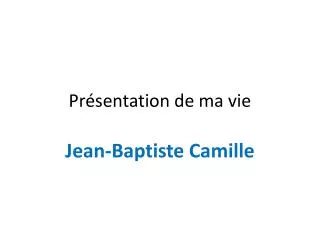 pr sentation de ma vie