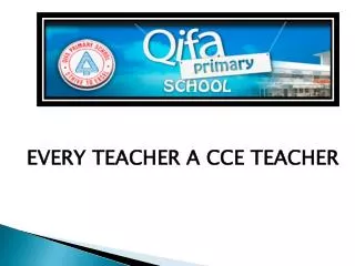 EVERY TEACHER A CCE TEACHER