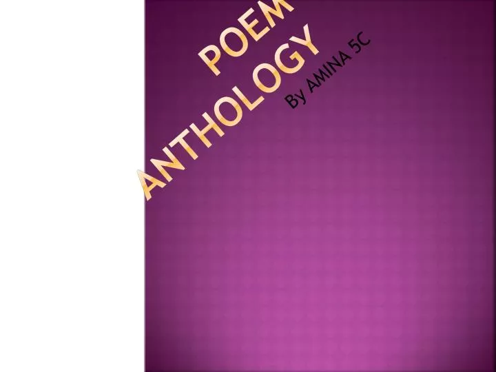 poem anthology
