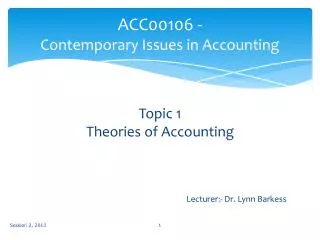 ACC00106 - Contemporary Issues in Accounting