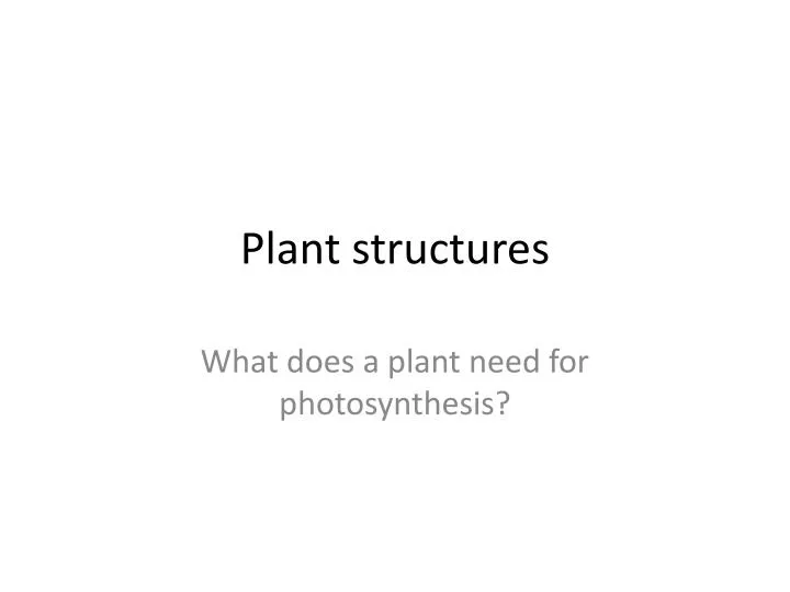 plant structures