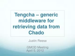 Tengcha – generic middleware for retrieving data from Chado
