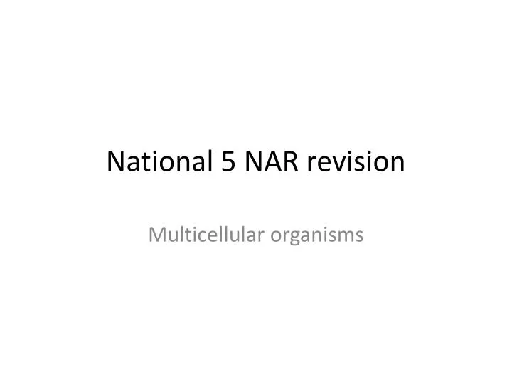 national 5 nar revision