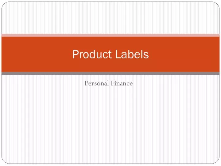 product labels