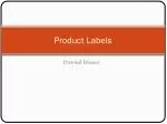 Product Labels - slide 1