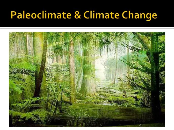 paleoclimate climate change