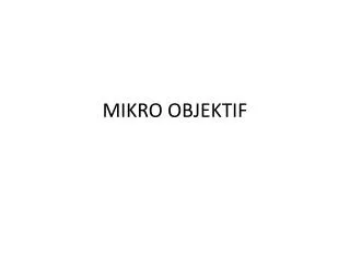 mikro objektif